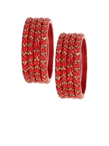 LAVAZZA Set Of 8 Crystals-Studded Bangles
