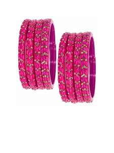 LAVAZZA Set Of 8 Crystals Zircon Studded Bangles