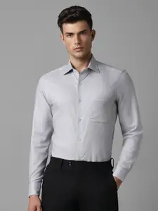 Louis Philippe Opaque Textured Cotton Formal Shirt