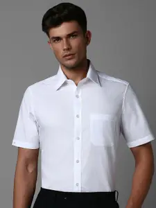 Louis Philippe Spread Collar Striped Cotton Formal Shirt