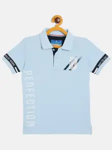 Duke Boys Typography Printed Cotton Polo Collar Slim Fit T-shirt