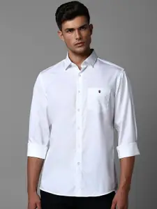 Louis Philippe Sport Spread Collar Long Sleeves Slim Fit Cotton Casual Shirt