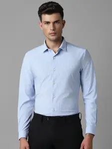 Louis Philippe Sport Spread Collar Long Sleeves Slim Fit Striped Casual Shirt