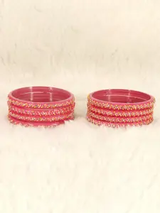 LAVAZZA Set Of 8 Crystal Studded Bangles