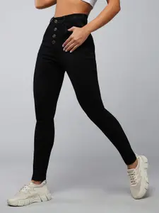 DOLCE CRUDO 
Women Skinny Fit High Rise Clean Look Regular Stretchable Denim Jeans