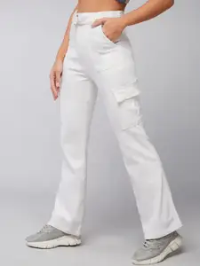 DOLCE CRUDO 
Women Wide Leg High Rise Clean Look Regular Stretchable Denim Jeans