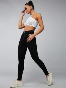 DOLCE CRUDO 
Women Skinny Fit High Rise Clean Look Regular Stretchable Denim Jeans