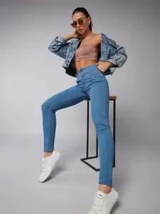 DOLCE CRUDO 
Women Clean Look High-Rise Skinny Fit Stretchable Jeans