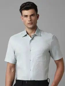 Louis Philippe Textured Opaque Cotton Formal Shirt