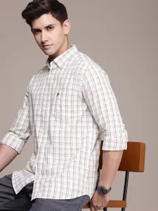 French Connection Men Premium Slim Fit Checked Pure Cotton Casual Shirt