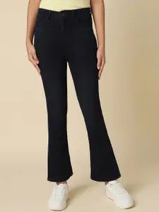 Allen Solly Woman Clean Look Mid-Rise No Fade Dark Shade Regular Fit Washed Jeans