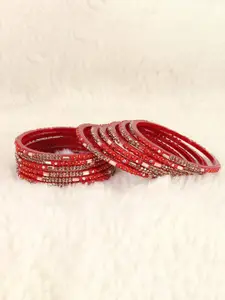 LAVAZZA Set Of 12 Glass Crystals Zircon Studded Bangles