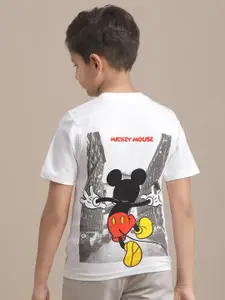 Kids Ville Boys Mickey & Friends Printed Pure Cotton T-shirt