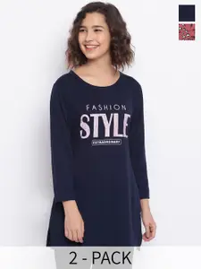 Duchess Pack Of 2 Printed Lounge T-Shirts