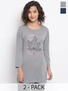 Duchess Pack Of 2 Printed Lounge T-Shirts