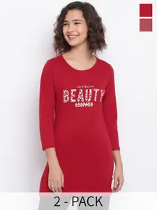 Duchess Pack Of 2 Printed Lounge T-Shirts