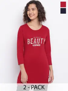 Duchess Pack Of 2 Printed Lounge T-Shirts