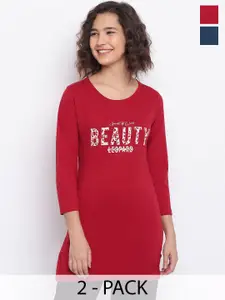 Duchess Pack Of 2 Printed Lounge T-Shirts