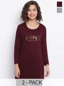 Duchess Women Pack Of 2 Printed Lounge T-Shirts