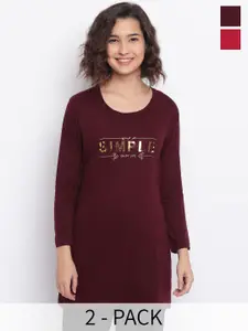 Duchess Women 2 Pcs Cotton Lounge T-Shirts