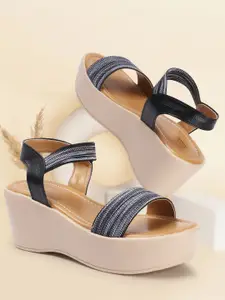 VENDOZ Open Toe Wedge Heels
