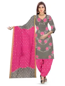 ZEEPKART Bandhani Woven Design Unstitched Dress Material
