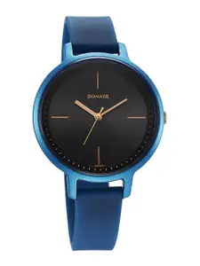 Sonata Splash Women Brass Round Dial Analogue Watch 87049PP20W