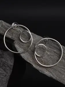 XPNSV Gold-Plated Spiral Swirl Drop Earrings