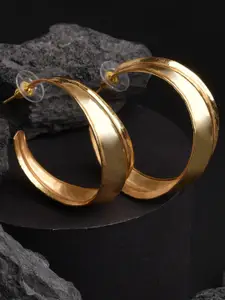 XPNSV Gold-Plated Bold Glam Half Hoop Earrings