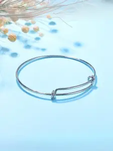 Yellow Chimes Stainless Steel Adjustable Bangle