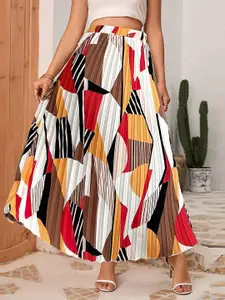 OTABU Women Flared Maxi Skirts