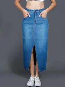 The Roadster Lifestyle Co. Denim Straight Midi Skirt