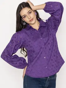 Lounge Dreams Premium Spread Collar Printed Relaxed Fit Cotton Casual Shirt