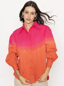Lounge Dreams Relaxed Spread Collar Faded Oversized Cotton Casual Shirt