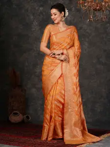 Satrani Floral Zari Banarasi Saree