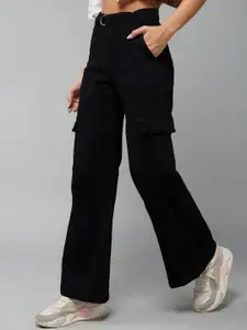 DOLCE CRUDO 
Women Wide Leg High-Rise Clean Look Stretchable Jeans