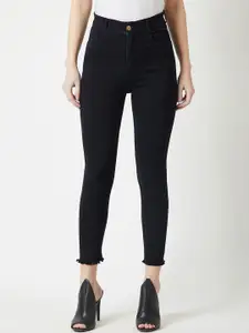 Miss Chase Women Skinny Fit High-Rise Clean Look Cropped Stretchable Jeans