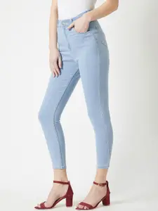 Miss Chase Women Skinny Fit High-Rise Clean Look Cropped Stretchable Jeans