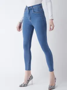 Miss Chase Women Skinny Fit High-Rise Clean Look Cropped Jeans