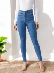 Miss Chase Women Skinny Fit High-Rise Clean Look Cropped Jeans