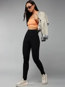 Miss Chase Women Slim Fit High-Rise Clean Look Stretchable Jeans