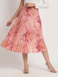 OTABU Floral Printed A-line Midi Skirts