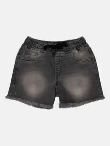 KiddoPanti Girls Washed Denim Denim Shorts Technology