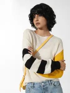 ONLY ONLDHUGO LS Colourblocked Acrylic Ribbed Pullover