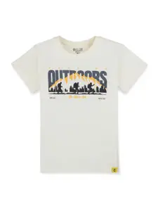 Gini and Jony Pack Of 2 Boys Typography Printed Cotton T-shirts