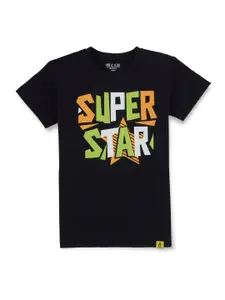 Gini and Jony Boys Typography Print Round Neck Cotton T-shirt