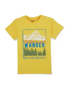 Gini and Jony Boys Graphic Printed Round Neck Cotton T-shirt