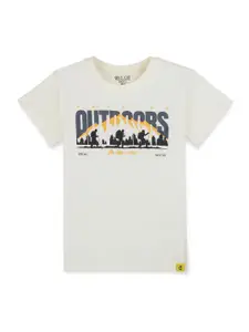 Gini and Jony Pack Of 2 Boys Typography Printed Cotton T-shirts