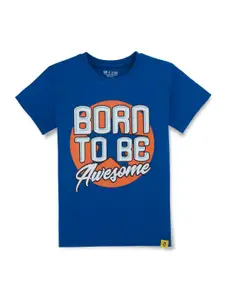 Gini and Jony Boys Graphic Printed Round Neck Cotton T-shirt