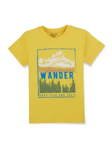 Gini and Jony Boys Graphic Printed Round Neck Cotton T-shirt